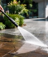 Nettoyage haute pression d'une terrasse par Chamb'Clean